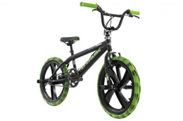 KS Cycling BMX Bike KS Cycling Boys BMX Freestyle 20 Inch Crusher Black / Green, 20 Zoll, 28 cm