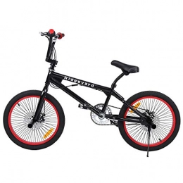 MuGuang BMX Bike Much 20 Inches BMX Bicycle Freestyle Mountain Bike 360 Rotor (Black+Red)