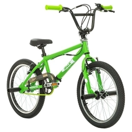 Multibrand Distribution BMX Bike Multibrand, PROBIKE BMX 20, V-BRAKE, 20 inch, 270 mm, Unisex, 360 degree handlebar, single speed (Green)