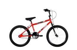 NDCent Bike NDCENT Flier Kids BMX Bike, Freestyle Kids Bike For Aspiring BMX Riders, Vibrant & Smooth BMX Bikes With Front & Rear Brakes, Girls Bikes With Single Speed - Solid Steel Stunt Pegs - Red, 7+yrs