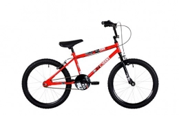 NDCent BMX Bike Ndcent Flier Kids' Freestyle Bike Red, 12" inch steel frame, 1 speed 20" bmx wheels front & rear caliper brakes