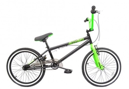 Rooster BMX Bike Rooster Jamminator 20" BMX Bike Black / Green with 36 Spoke Wheels