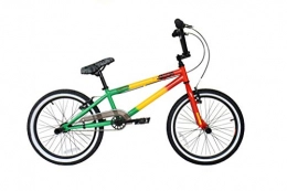 Rooster BMX Bike Rooster Unisex-Youth Jammin Kids BMX, Green / Yellow / Red, 20