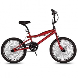 SHTST BMX Bike SHTST Pro Cruiser Retro design BMX bike, single speed, high carbon steel frame, 20 inch wheels, suitable for children, adults (Color : Red)