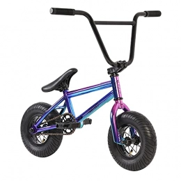 Sullivan BMX Bike Sullivan BMX Bike For Kids, Mini Stunt Bike Purple Chrome Metallic Age 8-16 Teens Bicycle