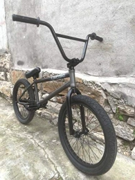 SWORDlimit Bike SWORDlimit 20 Inch Freestyle BMX Bike, Hi-Ten Steel Frame, Single-Speed Drivetrain, Nylon Pedals, 20 X 2.3 Tires Mounted on Double Rims, Frosted Grey