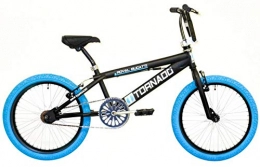 Bike Fun BMX Bike Tornado 20 Inch 55 cm Junior Rim Brakes Matte black / Blue