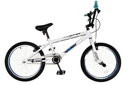 XN Bike XN-13 20" Kids Freestyle BMX Bike Single Speed, 25-9t, 2x Stunt Pegs - White