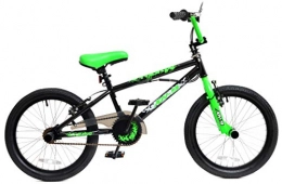 XN BMX Bike XN Unisex-Youth 9 Kids BMX, Black / Green, 18" Wheel