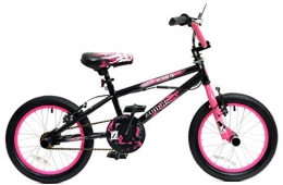 Zombie BMX Bike Zombie Outbreak Girls 16" Wheel Freestyle BMX Bike with Gyro Black Pink