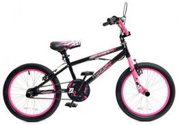 Zombie Bike Zombie Outbreak Girls Kids 18" Wheel Freestyle BMX Bike with Gyro Black Pink