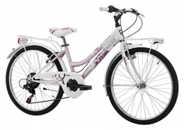 Cicli Cinzia Comfort Bike 24"Steel Daisy Girls Bicycle City Bike Shimano 6V Color Pink White