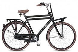 Vogue Bike 28Inch Men Holland Nostalgia Bicycle Aluminium Vogue Elite Plus 3Gear Roller Brake Matte Black RH: 50cm