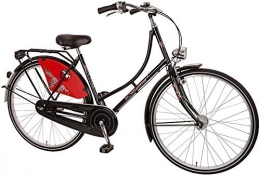 28Inch Women's Holland city bike by Bach Tenkirch Girls 'Bicycle 3Gear (Colour: Black/Red, Frame Size: 50cm