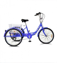GUI Bike Adult Bike Tricycle Comfortable bicycle tricycle for adults, human pedal folding 3 wheels 24 inch aluminum alloy, elderly with shopping basket Shopping, Sports, Leisure