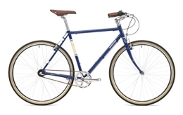 Adventure Comfort Bike Adventure Men's Double Shot Traditional Café Racer, Blue / White, 57 cm
