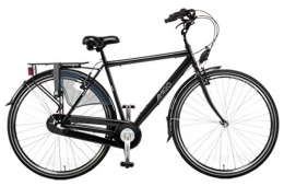 amiGO Comfort Bike AMIGO Bright - Comfort City Bike - 28 inch - Mens - 3 Speed - Black