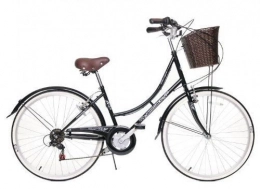 Ammaco Comfort Bike Ammaco Classique Dutch Style Heritage 26" Wheel Womens Bike & Basket 19" Frame Black