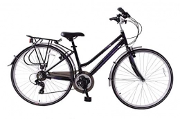 Ammaco Bike Ammaco. Desire Womens Ladies 700c Wheel Hybrid Trekking City Bike 16" Alloy Frame 21 Speed Black / Purple
