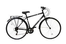 Aurai Comfort Bike Aurai Trekker Unisex Heritage Bike 700c Wheel 18 Speed Black