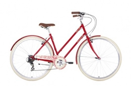 Barracuda Comfort Bike BarracudaDelphinus Womens' City Bike Red, 16" inch steel frame, 7 speed complete with front & rear mudguards powerful v-brakes with easy-pull brake levers