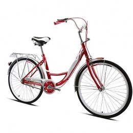  Comfort Bike Bicycle 26 Inch, Adult Youth Bicycle Male Female Student City Leisure Cycling (multiple Colors) Frameless Framed-A-red-24