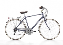 Cicli Cinzia Comfort Bike Bike Cicli Cinzia Perla for men, alloy frame, 21 speed, 28 inches, size 48 (Pearl Blue, H 48)