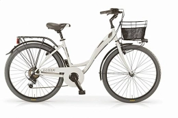 MBM Comfort Bike Bike MBM Agor for women, steel frame, 26", 6 speed, size S (43), basket included, five colours available (Ivory, S (H43))