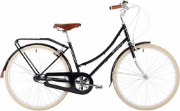 Bobbin Bikes Comfort Bike Bobbin Cambridge Deluxe, Ladies Traditional Bike, 3 Speed, Black, 26" (17")
