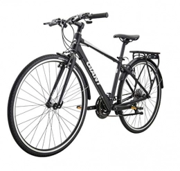 Creing Bike City Bike 21- Speed Commuter Bicycle Fold Aluminum Alloy Brake For Unisex Adult, black