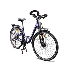 Creing Comfort Bike City Bike 30-Speed Fold Bicycle With Mechanical Disc Brake For Unisex Adult, blue