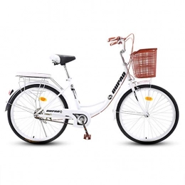 CLOUDH Bike CLOUDH Retro Women's Bike, 26 Inch Ordinary Lightweight Bicycl for Male And Female Students