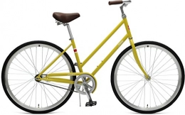Critical Cycles Bike Critical Cycles Women's Parker Step-Thru City Bike with Coaster Brake, Mustard, Small