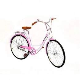 DOMDIL Bike DOMDIL - 24 Inch Lady Bike with Alloy Steel Frame，Universal Classic Bicycle for Women, Suitable for Students bike, Pink