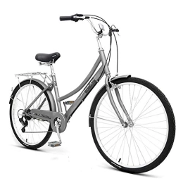 FXMJ Bike FXMJ Comfort Cruiser Bike, Hybrid Commuter Bicycle, 7-Speed Shimano Drivetrain, 26-Inch Wheels, Retro Light Bicycle with Foldable Basket