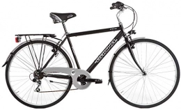 GANNA Comfort Bike Ganna Men & Women Everyday City Bike - 6s (Black)