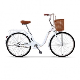 Guyuexuan  Guyuexuan 24 / 26-inch Lightweight Bike, Urban Commuter, Suitable For People 140-180 Cm Tall The latest style, simple design (Color : White, Edition : 26 inches)