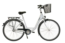 Hawk Bike HAWK City Wave Premium Plus (Incl. Basket) (White, 28 Inches) 3G