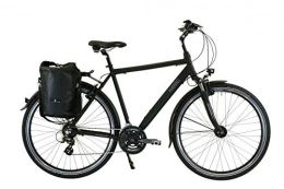 Hawk Comfort Bike Hawk Trekking Gent Premium Plus with Bag, Adult (Unisex), Black, 52 cm