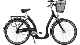 Hawk Comfort Bike HAWK Unisex Adult's City Comfort Plus 28" 3-G schwarz, Korb Black Basket, Zoll
