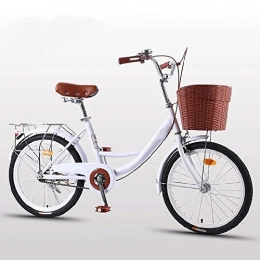 HELIn Comfort Bike HELIn Bikes - Comfort Bicycle with Basket Lightweight Mini Commuter Bike Mens Women City Bicycle Shockabsorption for City Riding And Commuting (Size : 20 inches)