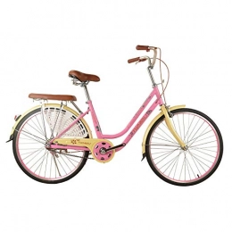 HJDY Comfort Bike HJDY City bike Bikes Bicycle 24 Inch Ladies Bike Ladies Bike-Pink