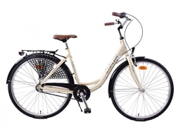 Kayoba Bike Kayoba Elegance 700c Wheel Dutch Bike Traditional Classic Ladies 3 Speed Shimano Cream 20" Alloy Frame