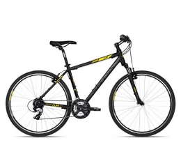 Unknown Comfort Bike Kellys Cliff 30 24 Speed Cross Bike, black / yellow, 21 Zoll (53 cm)