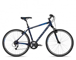 Unknown Comfort Bike Kellys Cliff 70 24 Speed Cross Bike, black-blue, 17 Zoll (43 cm)