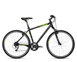 Unknown Comfort Bike Kellys Cliff 70 24 Speed Cross Bike, black-green, 21 Zoll (53 cm)