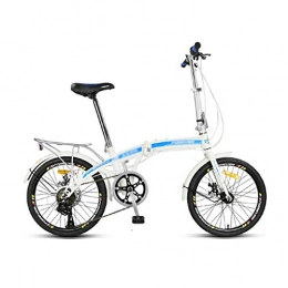 Kids'Bikes Guojunyan Bike Kids'Bikes Guojunyan Bicycle speed bicycle boy girl bicycle student bicycle city bicycle folding bicycle small mini bicycle, 7-speed shift, 20 inches (Color : BLUE, Size : 150 * 30 * 112CM)