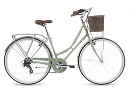 Kingston Bike Kingston Hampton, Ladies Classic Bicycle, 7 Speed, 700C Wheel, Sage Green (19 Inch Frame)