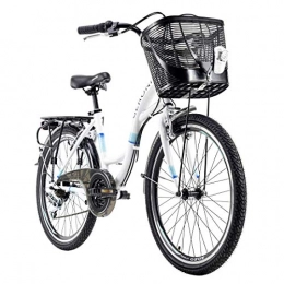 KS Cycling Girls Geroni Siro Children's Bicycle 24 Inches Basket RH 40 cm, White/Turquoise, 24 Zoll