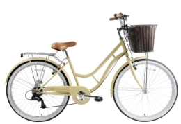 Generic Bike Ladies Ammaco Broadway 26" Wheel Bike Lifestyle Classic Basket Cream 16" Or 19" (16")